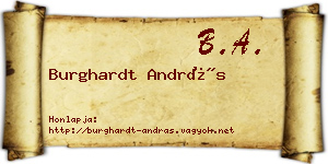 Burghardt András névjegykártya